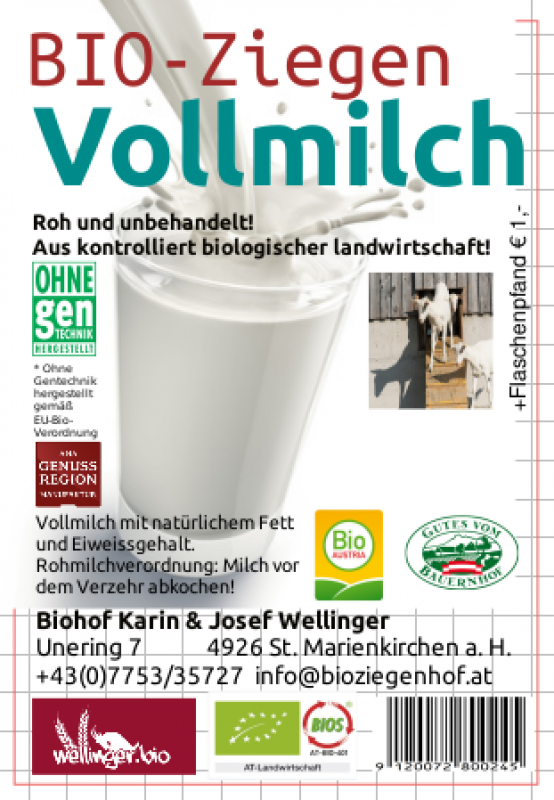 Ziegen VOLLMILCH 1 Liter BIO GuaT Taiskirchen
